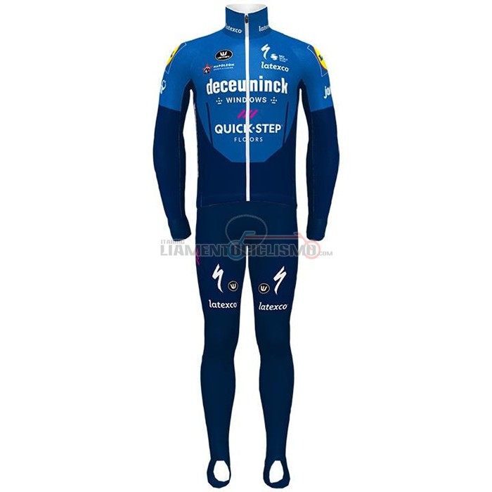 Abbigliamento Ciclismo Deceuninck Quick Step Manica Lunga 2021 Blu